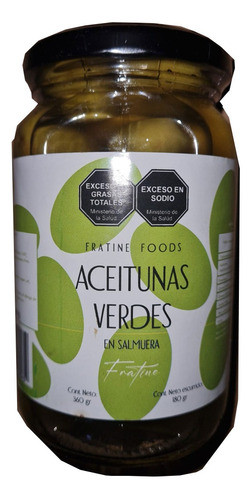 Aceitunas Verdes Fratine Food En Salmuera X 360grms 0