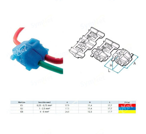 Conector Para Derivaciones 4-6 Mm² E3 X50u Lct | Symnet 1