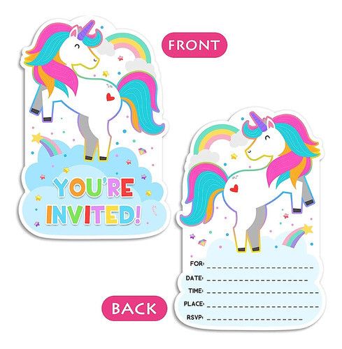 30 Invitaciones A Fiestas De Cumpleaños De Unicornios Con So 1