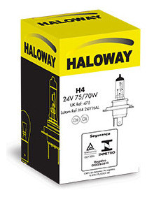 Lampara Haloway Halogena H4 24v 75/70w P43t-38 =01662 0