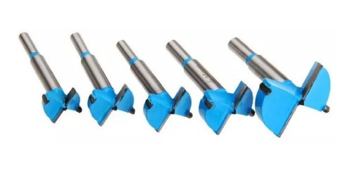 Juego De 5 Mecha Forstner Fresa 15 20 26 35 50mm Madera Prof 0