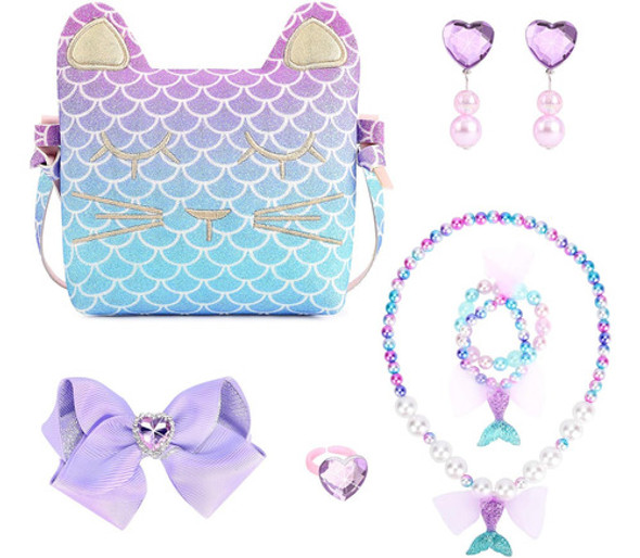 Bolso De Juegos Mermaid Para Niñas Regalo De Cumpleaños 1