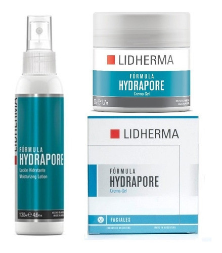 Kit Ultra Hidratante Hydrapore Crema Gel + Lociòn Lidherma 0