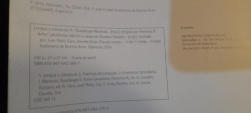 Lengua Literatura 3 Fuera De Serie Edelvives (usado) Cd 039 1