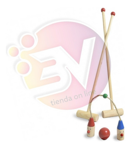 Juego Crocket Krocket Madera Completo Original 3v 68cm 1