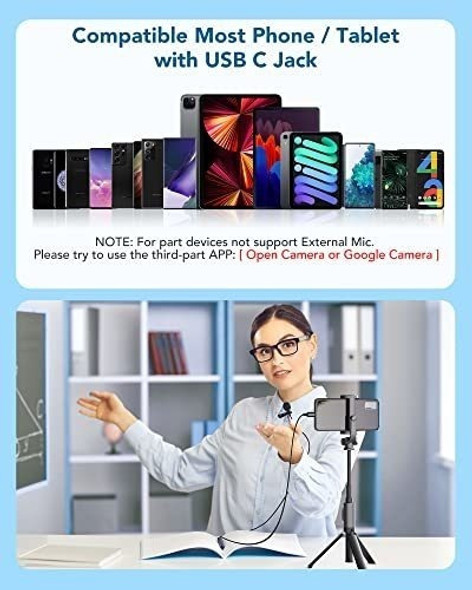 Microfono Usb-c Con Clip Omni Condensador Little Lav Mic 1