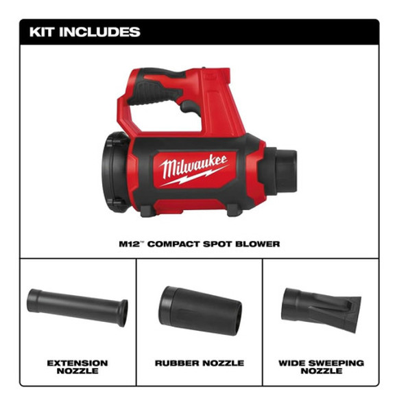 Soplador De Mano Sin Cable Milwaukee M12 Litio-ion Solo 1