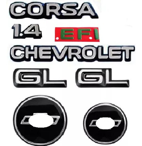 Kit Emblemas Chevrolet Corsa 1.4 Efi Lateral Gl - 94 À 96 0
