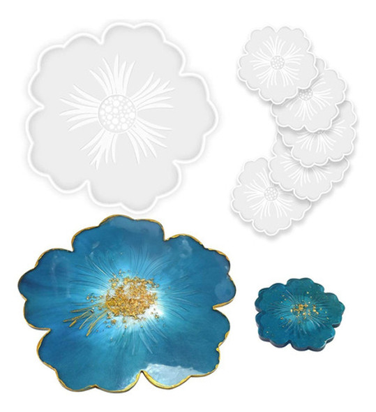 Moldes De Resina De Silicone Moldes Fundição Em Forma Flor 0