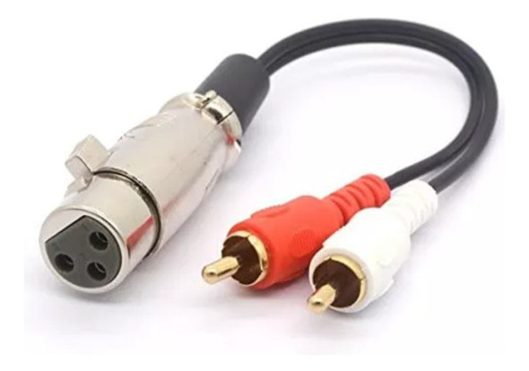 Cable Canon Xlr A 2 Rca Macho 3 Mts Audio Mixer Potencia 0