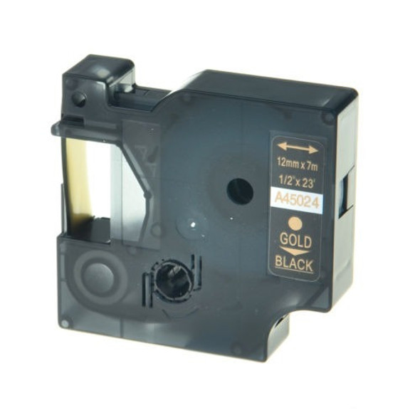 4pk 45024 Oro En Etiqueta Negra Cinta Para Dymo D1 Labelpoin 1