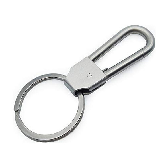Llavero Acero Inoxidable Gancho Cinturón Tipo Mosqueton 0