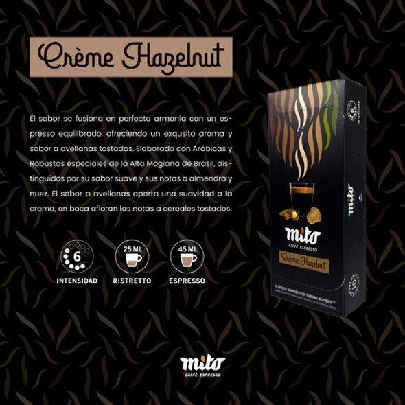 Nuevas! 10 Capsulas Cafe Avellana Mito Nespresso Capsuland 1