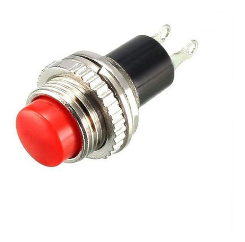Boton Pulsador Switch Sin Retencion 2 Pines 10mm Rojo 0