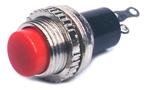 Boton Pulsador Switch Sin Retencion 2 Pines 10mm Rojo 1