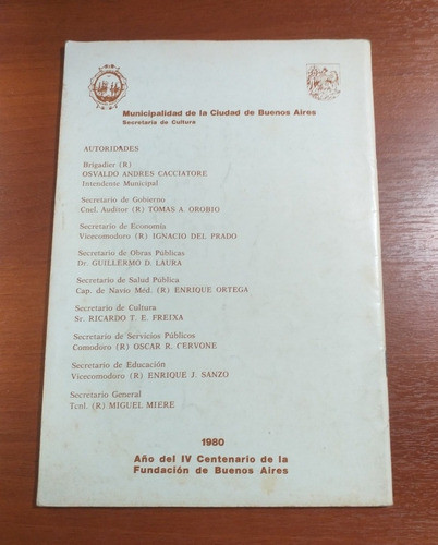 Programa Exposición Panorama Pintura Española Año 1980 Bs As 1