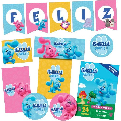 Kit Imprimible Personalizado Pistas De Blue Candy Deco Invit 0
