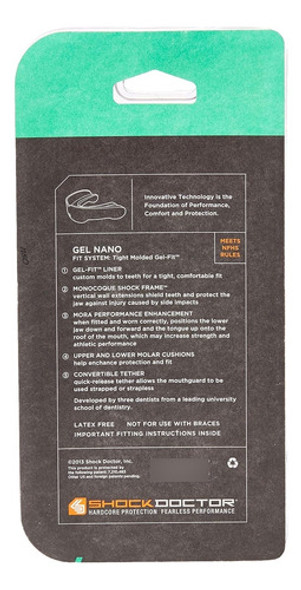 Shock Doctor Gel Nano Protector Bucal Jóvenes Azul Perla 1