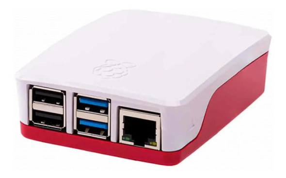 Gabinete Carcasa Raspberry Pi 4 Oficial Blanco Rojo Abs M2 0