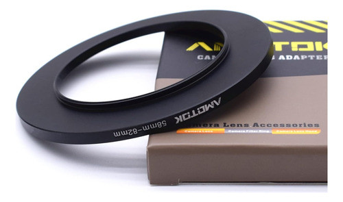 Adaptador De Lente 58mm A 82mm Amotok De Aluminio 1