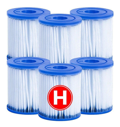Refil Filtro P/ Bomba Filtrante 1250 Lh Modelo H 6 Unidades 0