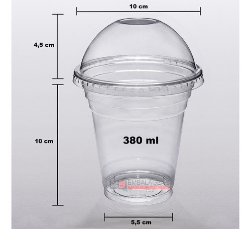 Copo Bolha Pet 380ml Pote Salada De Frutas Sem Furo 100 Unid 1