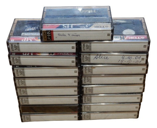 Lote De 17 Casettes Hs60 8 Mm. Tdk Y Otros Un Solo Uso 0