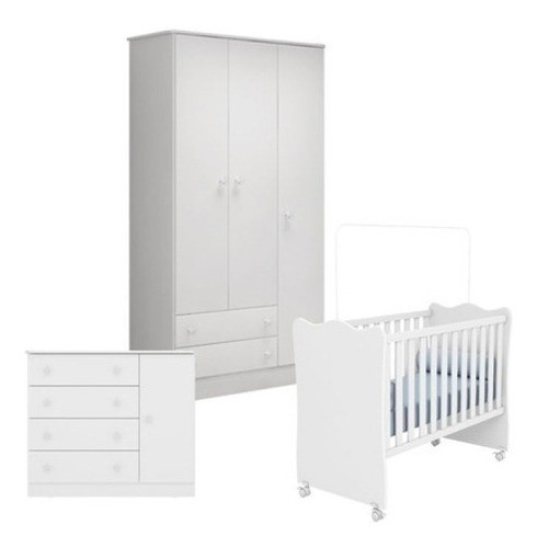 Quarto De Bebê Encanto Dormitório Completo 3 Peças Qmovi 0