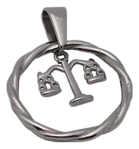 Collar Balanza De La Justicia Abogado M2 Acero Joyas Móna 0