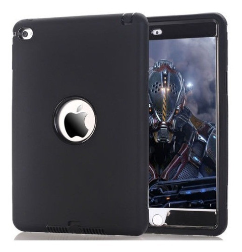 Negro Para Apple iPad Mini4 Defensor Resistente A Prueba De 1