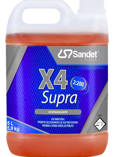 Desengraxante Automotivo X4 Supra Sandet Solupan 5l Lys 0