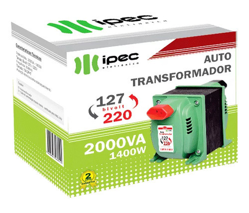 Autotransformador 2000va/1400w Tomada Tripolar 10a Bivolt 1