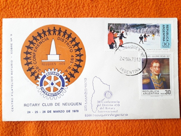 Sobre Conmemorativo Del Rotary Club Ciudad De Neuquen 0