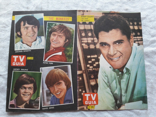 Antiguo Poster De Tv Guia N° 205 The Monkees Robert Colbert 0