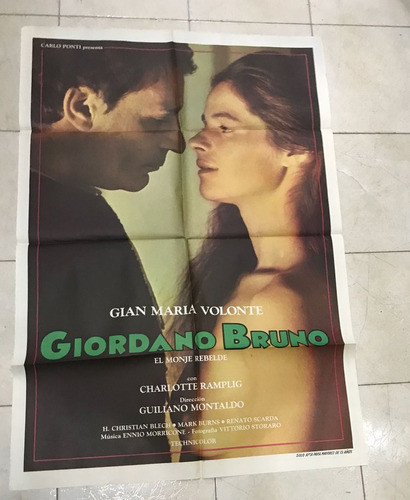 Afiche De Cine Original -giordano Bruno- 0