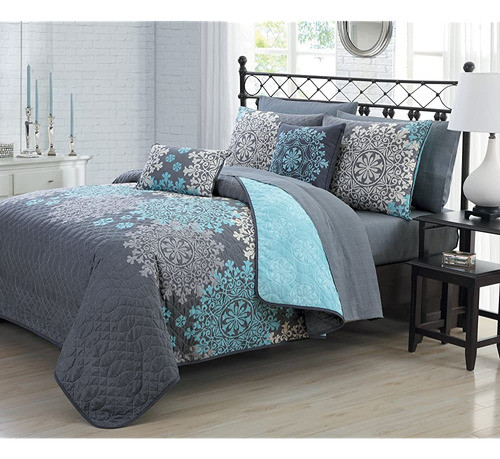 Avondale Manor Geneva Home Fashion Amber 7pc Reversible Quil 0