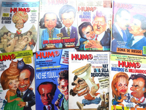 Revista Humor Lote X8 Revista 1995  Antigua Menemismo Menem 0