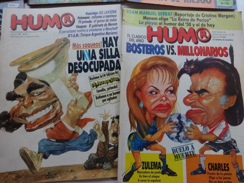 Revista Humor Lote X8 Revista 1995  Antigua Menemismo Menem 1