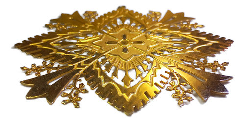 Adorno Copo De Nieve Dorado Mma 1988 Bañado 18k Oro 0