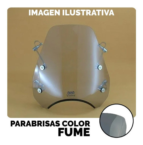 Parabrisas Moto Sport Clasico 4 Agarres Curtain Tonalizado 0