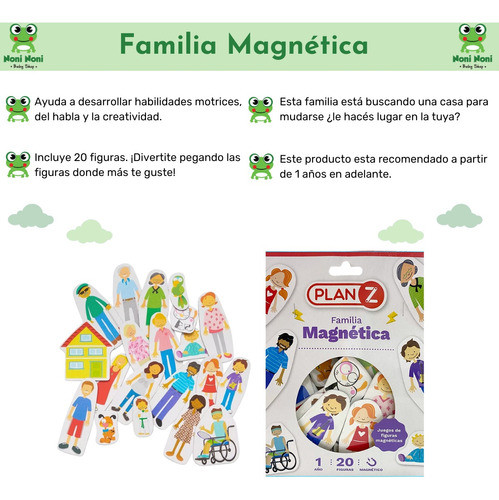 Figuras Familia Imantada Juego Infantil Didáctico 20 Piezas 1