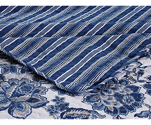 Mejor Estilo Hogareño, 3 Piezas, Azul, Blanco, Topo, Floral, 1