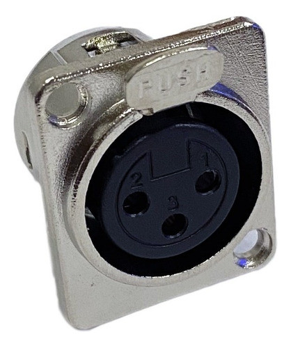 Conector Xlr 3 Pines Base Cromado Hembra. Mcb 030 Mark 0