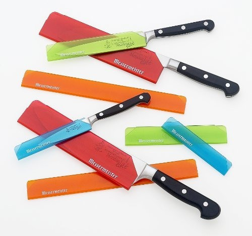 Messermeister Chef's Edge-guard, 8 Pulgadas, Rojo Translúcid 1