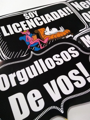 Props  Egresados X 10 Carteles Selfie Frases Fiestas Eventos 0