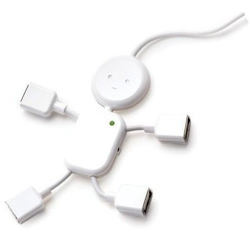 Kikkerland Us006 Usb Hubman Blanco 0