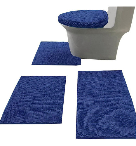 Madeals Bath Rug Set 4 Piezas Con Cubierta De Tapa De Inodor 1