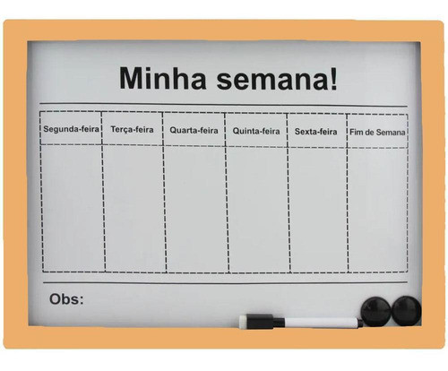 Quadro De Planejamento Semanal Marrom Cb0217 - Moment 0