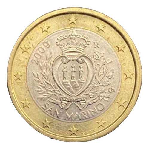 San Marino - 1 Euro - Año 2009 - Edificio - Km #485 0