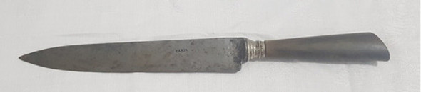 Antiguo Cuchillo Carbono Marca Paris 19 Cm Largo Hoja G90 0